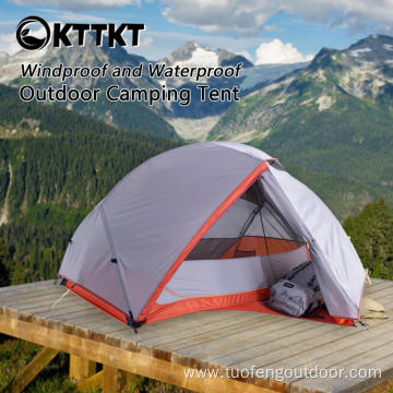 1.95kg Gray&Orange mountaineering trekking double tent